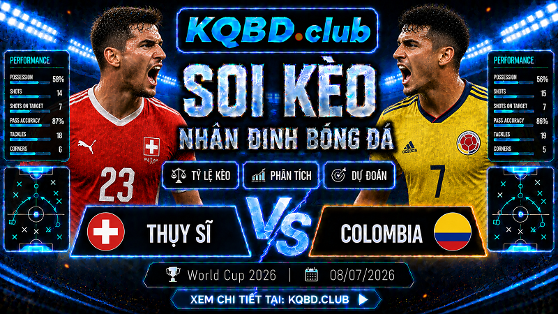 Đội hình dự kiến trước trận Thụy Sĩ vs Colombia